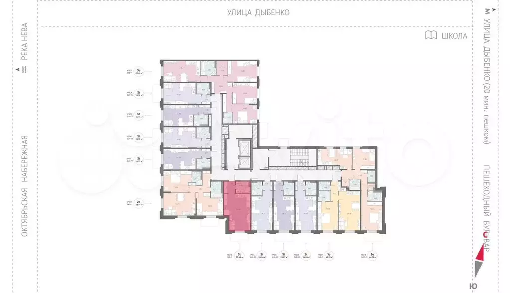 Квартира-студия, 30,7 м, 2/14 эт. - Фото 1