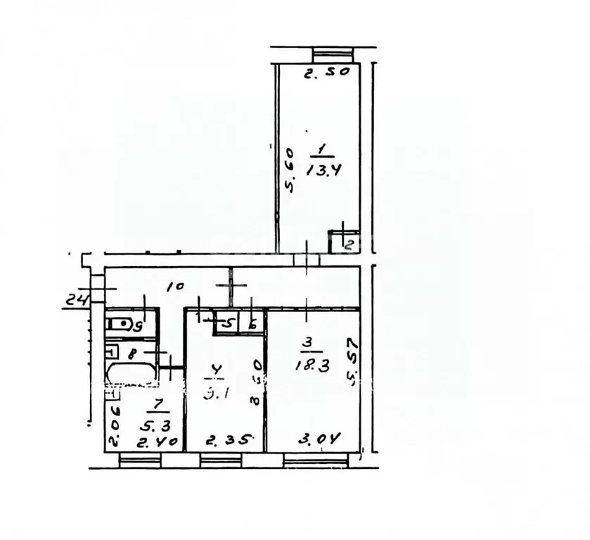 3-к кв. Московская область, Лобня ул. Ленина, 27к1 (56.3 м) - Фото 2