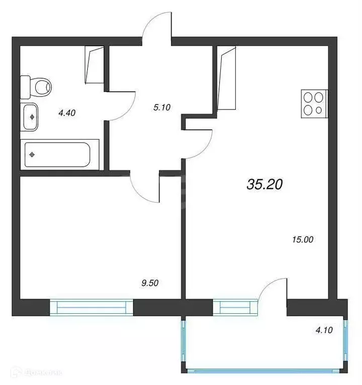 Продаётся 1-к квартира, 35.2 м - Фото 0