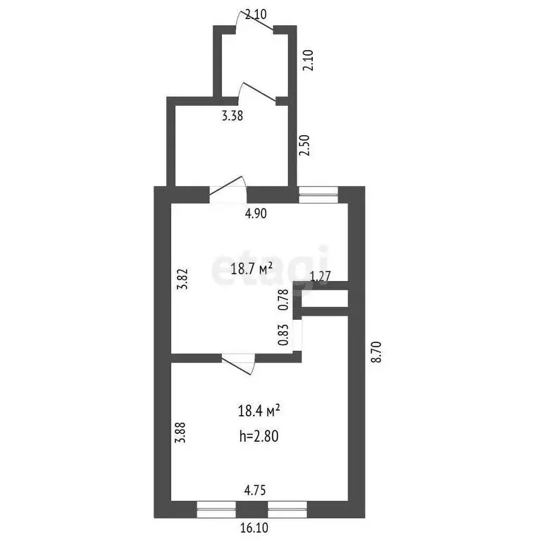Дом в Омутинское, Элеваторная улица (37.1 м) - Фото 1