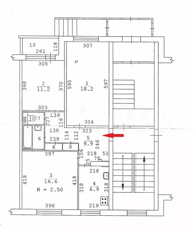 3-к. квартира, 67,4 м, 1/5 эт. - Фото 0