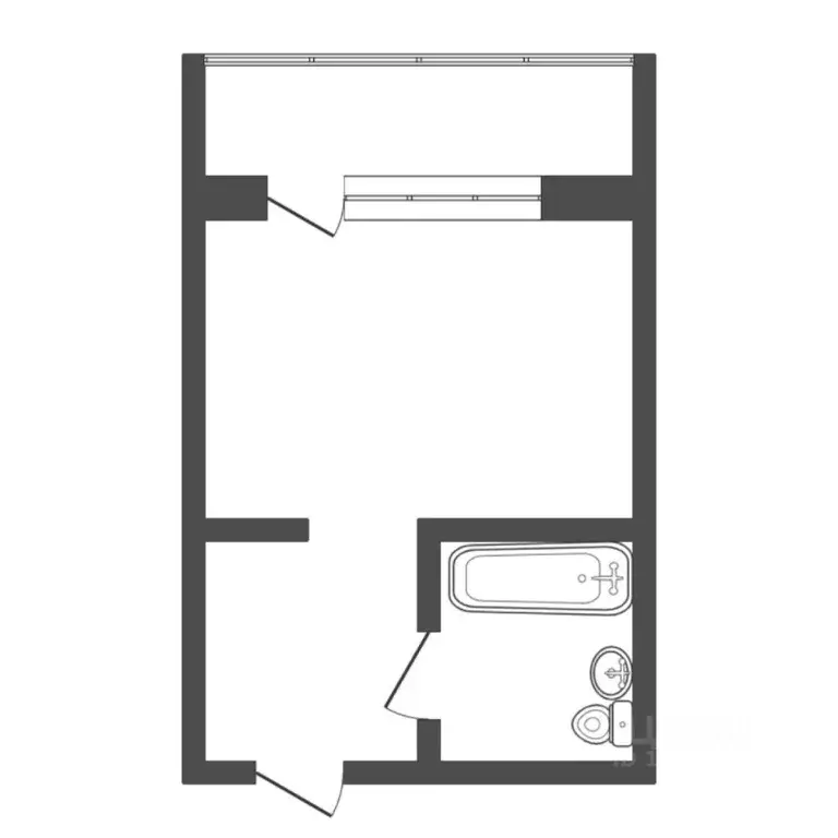 Студия Тюменская область, Тюмень ул. Мельникайте, 113 (13.3 м) - Фото 2