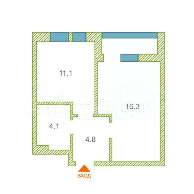 1-к. квартира, 40 м, 3/24 эт. - Фото 0