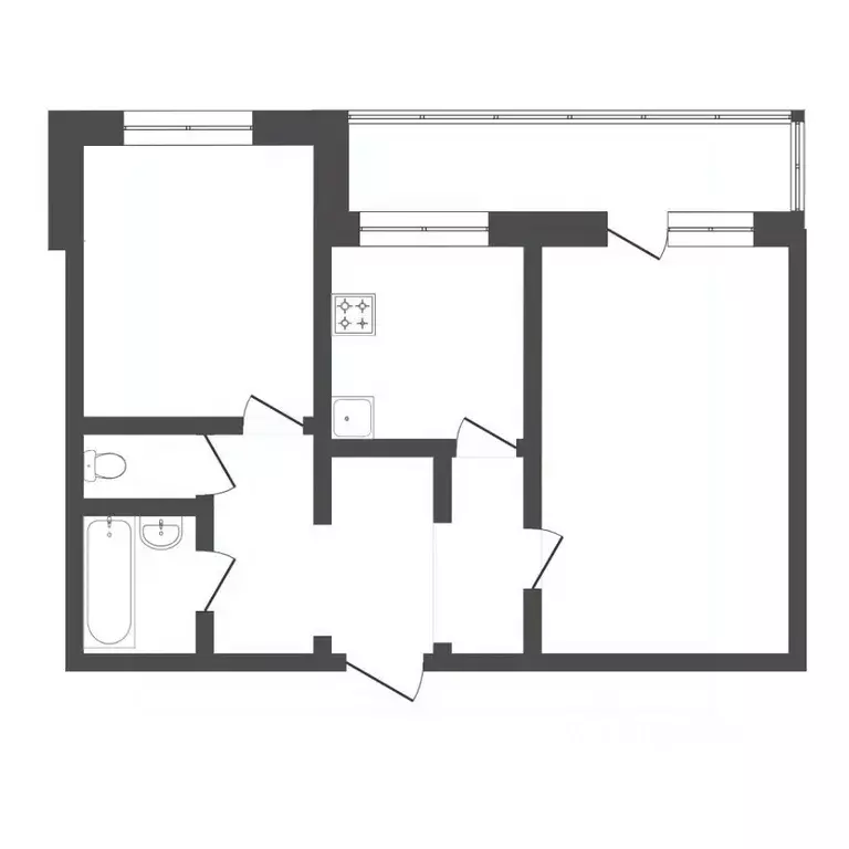 2-к кв. Тюменская область, Тюмень Широтная ул., 33 (49.1 м) - Фото 2