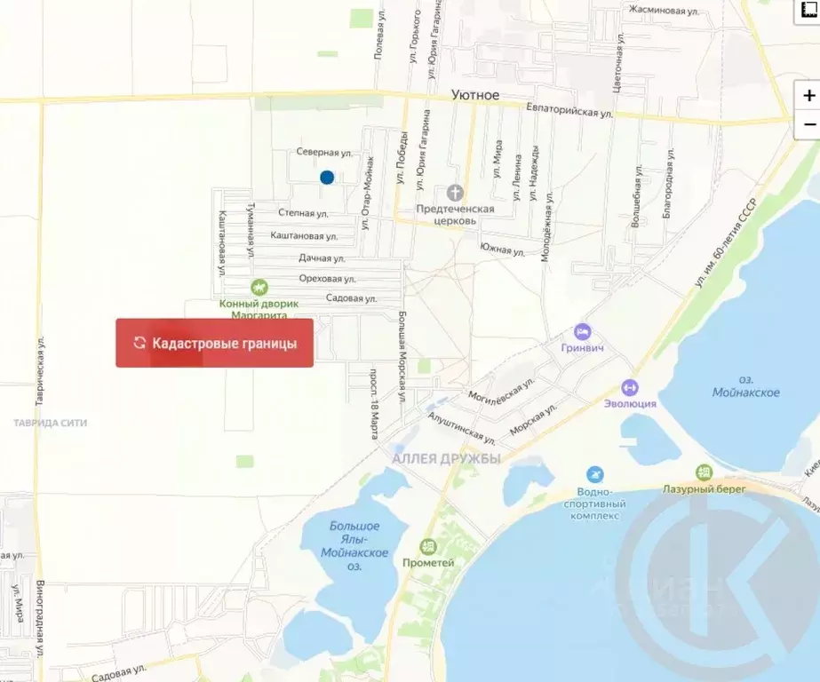 Участок в Крым, Сакский район, с. Уютное ул. Мельника (6.5 сот.) - Фото 1