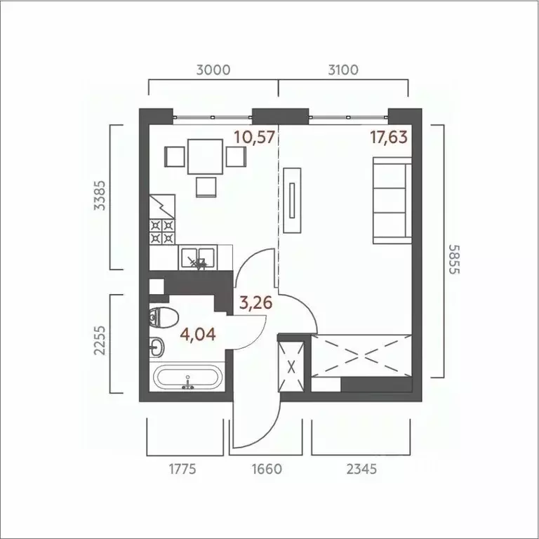 1-к кв. Иркутская область, Иркутск ул. 6-я Советская, 2 (35.5 м) - Фото 0