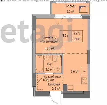 Квартира-студия: Ижевск, Воткинское шоссе, 83к2 (31.6 м) - Фото 1