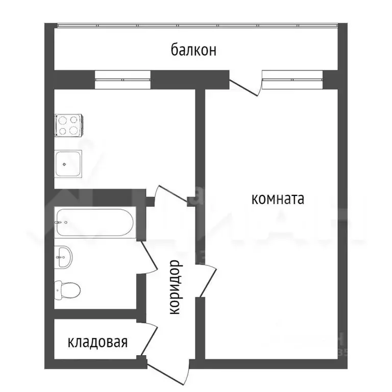 1-к кв. Татарстан, Казань просп. Ямашева, 85 (35.0 м) - Фото 1