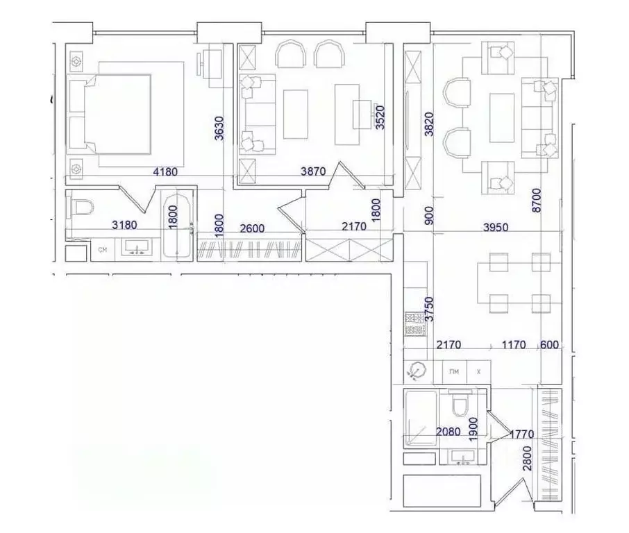 3-к кв. Москва просп. Академика Сахарова, 7 (86.0 м) - Фото 1
