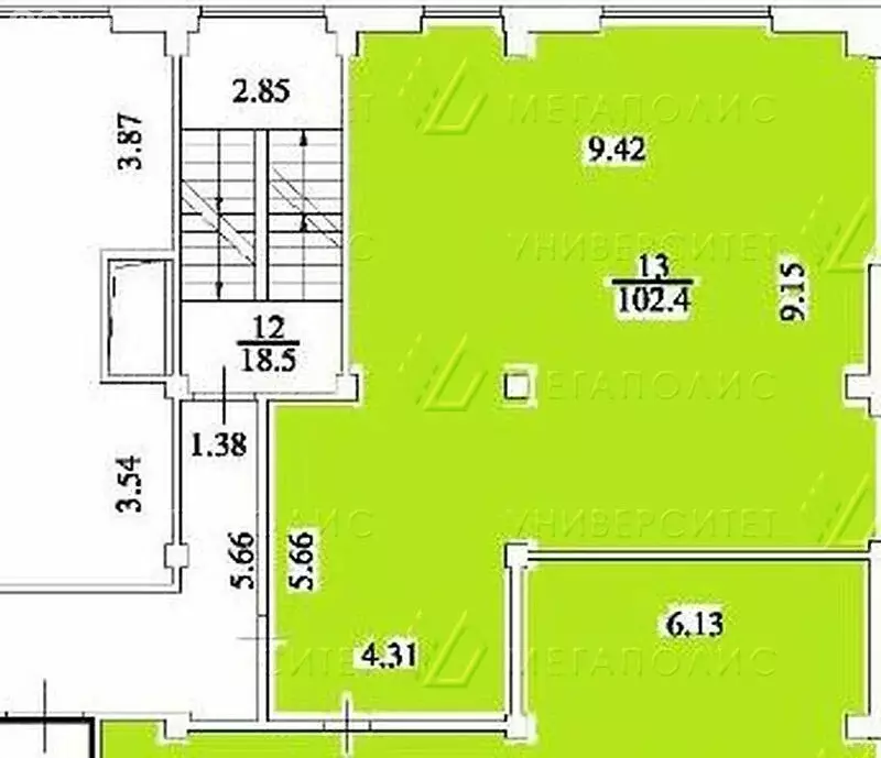 Офис (102 м) - Фото 1