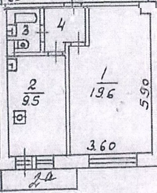 1-комнатная квартира: Москва, улица Госпитальный Вал, 3к3 (36 м) - Фото 1