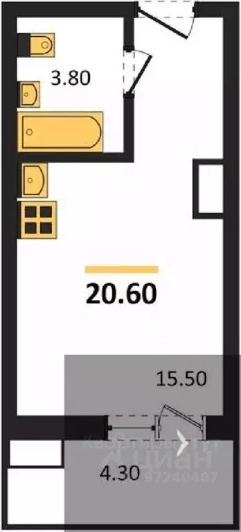 Студия Воронежская область, Воронеж Городские Истории жилой комплекс ... - Фото 1