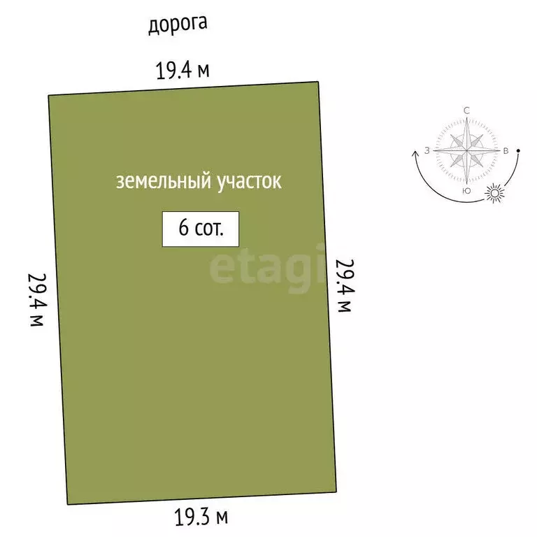 Участок в село Чикча, коттеджный посёлок Вишня (6 м) - Фото 0