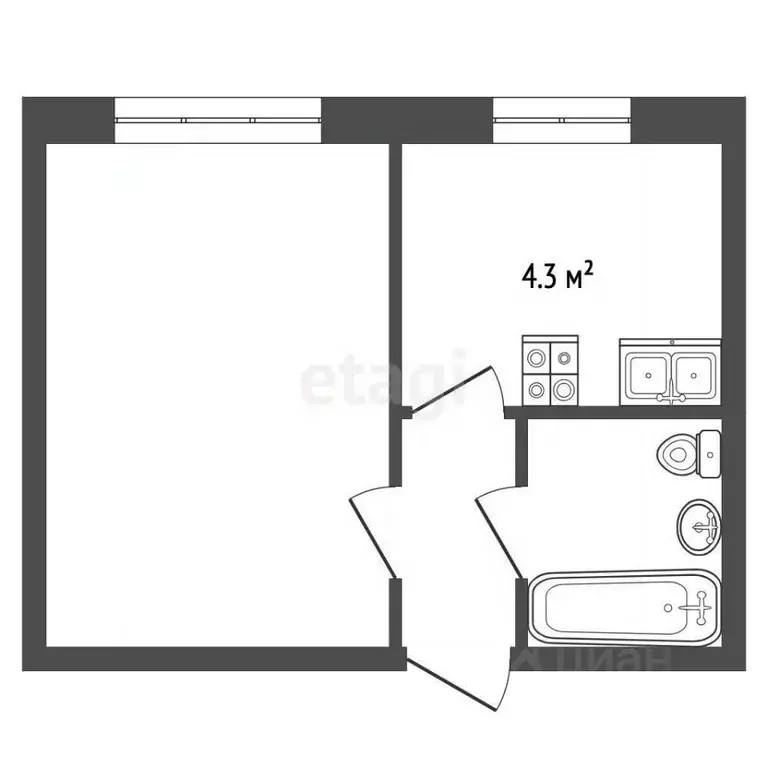 Студия Ярославская область, Ярославль Северный жилрайон, ул. Елены ... - Фото 2