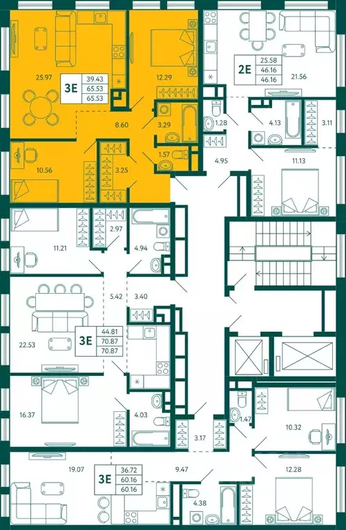 2-к кв. Башкортостан, Уфа Зеленая Роща жилрайон, Терле Парк жилой ... - Фото 2
