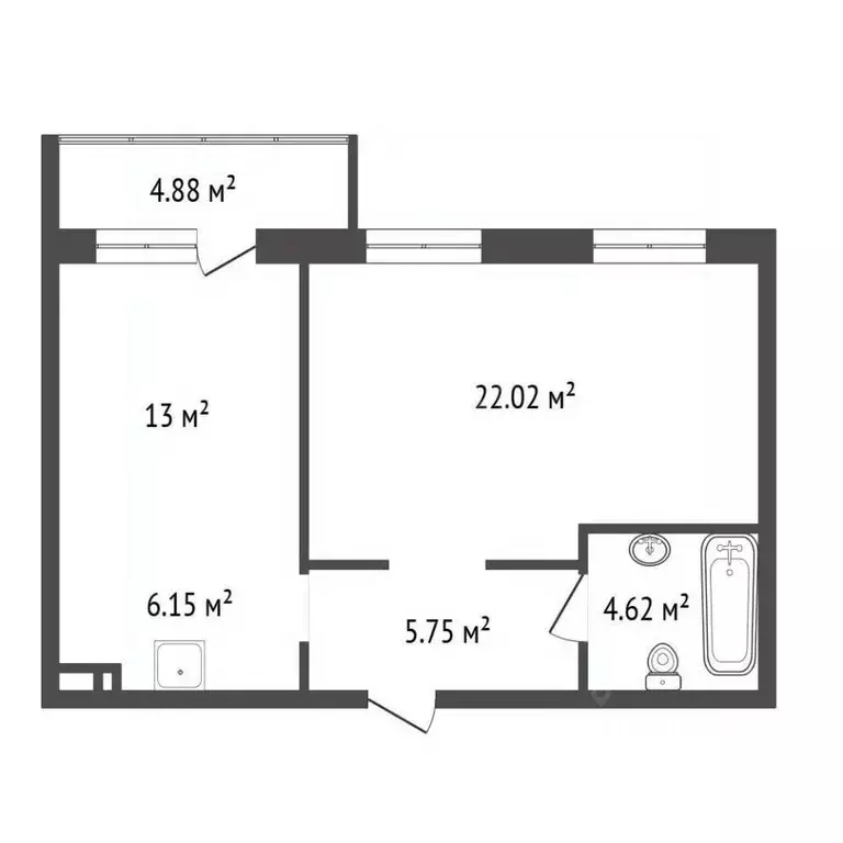 2-к кв. Красноярский край, Красноярск Соколовская ул., 20В (52.9 м) - Фото 2