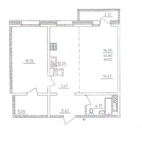 2-к кв. Иркутская область, Иркутск Байкальская ул., 319 (70.0 м) - Фото 1