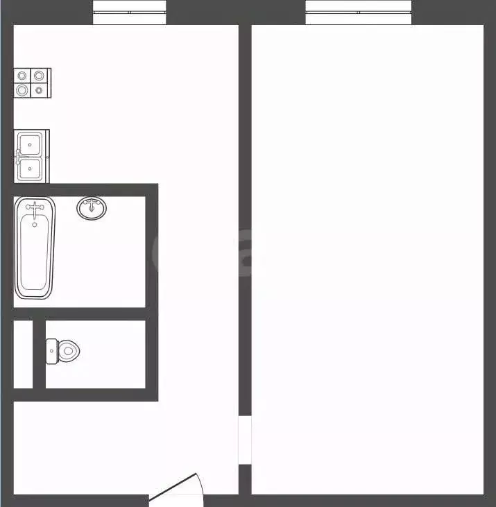 1-к кв. Кемеровская область, Прокопьевск Институтская ул., 5А (28.9 м) - Фото 1