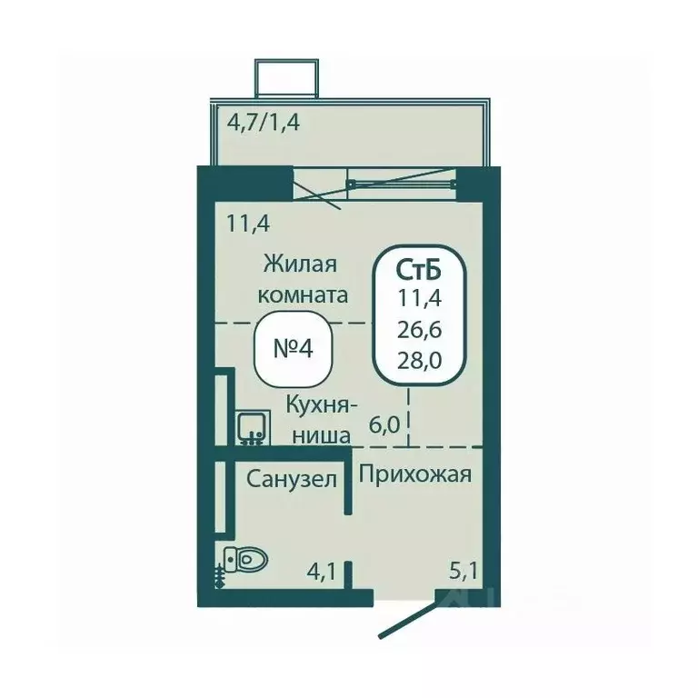 Студия Московская область, Солнечногорск городской округ, Андреевка ... - Фото 1