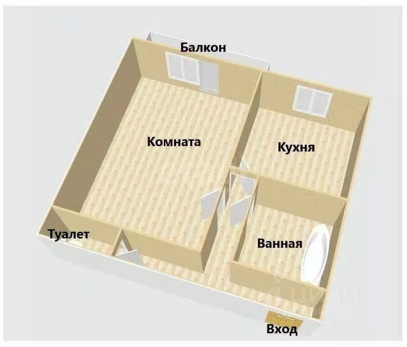 1-к кв. Сахалинская область, Южно-Сахалинск ул. Большая Полянка, 4 ... - Фото 2
