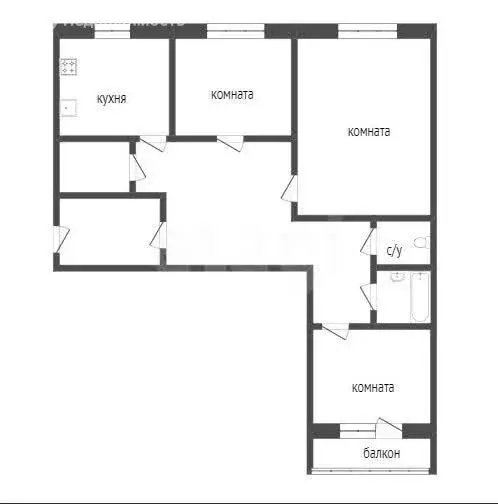 3-комнатная квартира: Курган, жилой район Заозёрный, 3-й микрорайон, ... - Фото 1