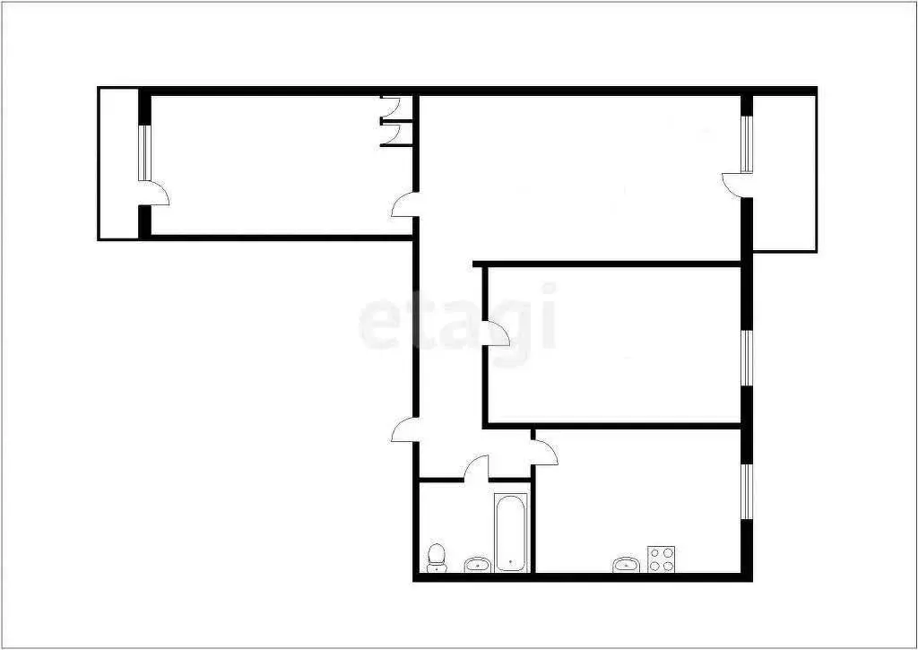 3-комнатная квартира: Киселёвск, Советская улица, 14 (103.8 м) - Фото 0