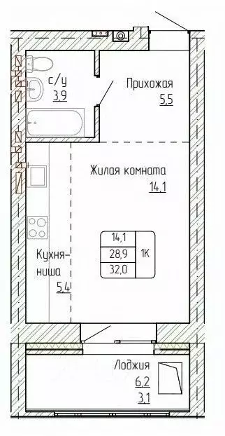 1-к кв. Алтайский край, Новоалтайск ул. Титова, 6 (32.0 м) - Фото 0