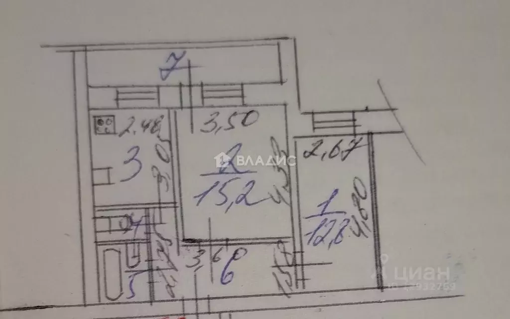 2-к кв. Пензенская область, Пенза просп. Строителей, 11 (47.4 м) - Фото 2