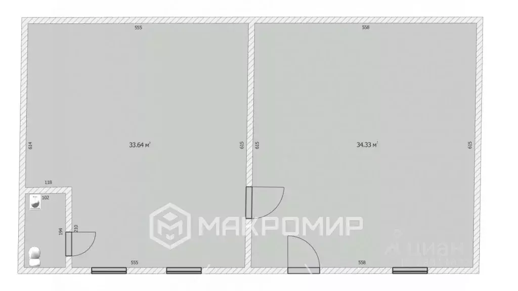 Офис в Челябинская область, Челябинск ул. Энтузиастов, 15Г (68 м) - Фото 2