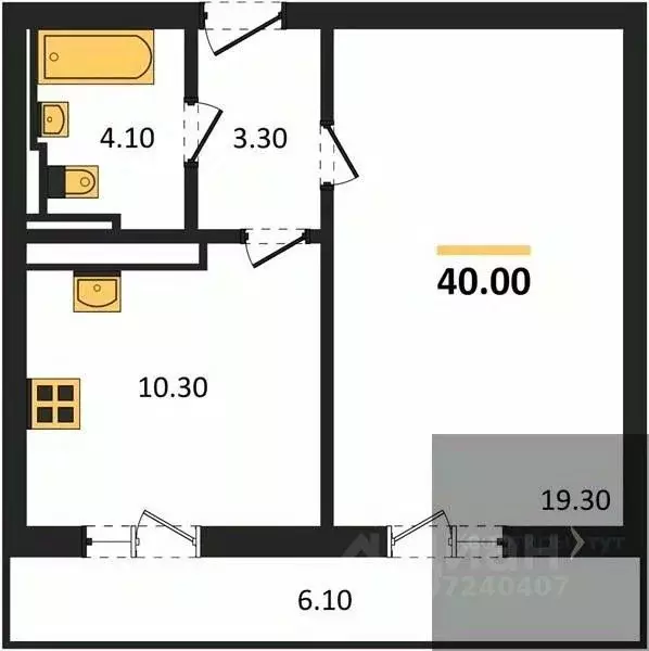 1-к кв. Воронежская область, Воронеж ул. Загоровского, 5/3 (40.0 м) - Фото 0
