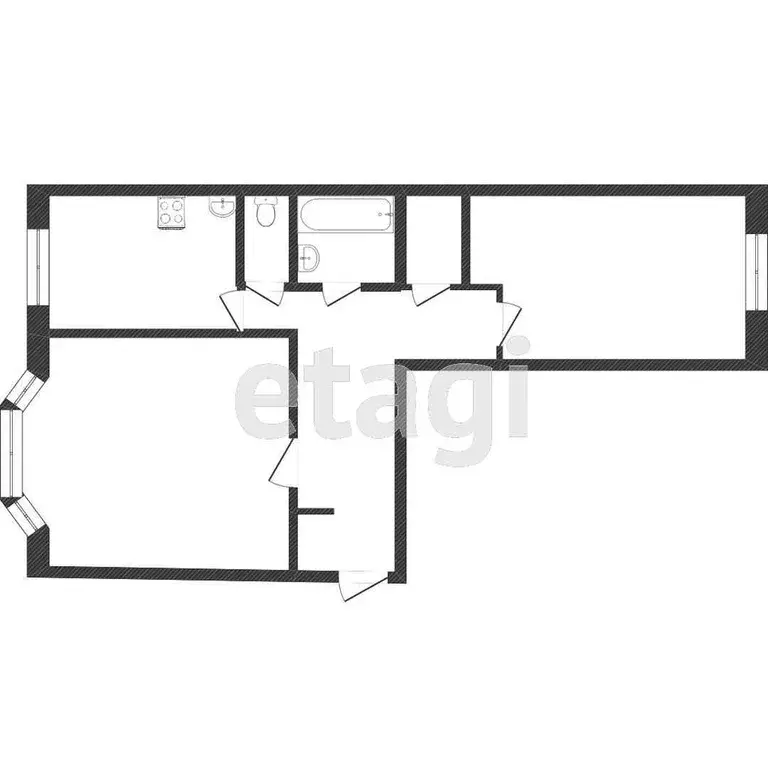 Квартира, 2 комнаты, 54 м - Фото 0