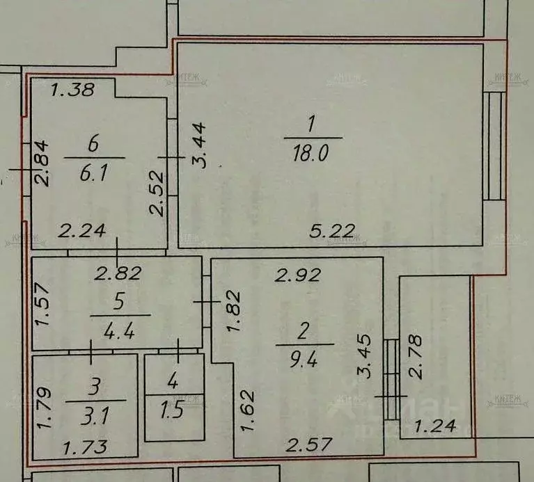 1-к кв. Калужская область, Калуга Тарутинская ул., 231к9 (42.5 м) - Фото 2