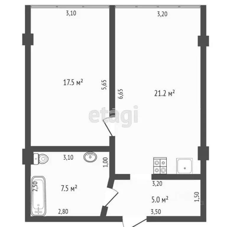 2-к кв. Крым, Ялта ул. Щорса, 42к2 (59.0 м) - Фото 1