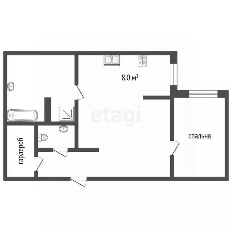 1-к кв. Москва Хорошевское ш., 12к1 (58.0 м) - Фото 2