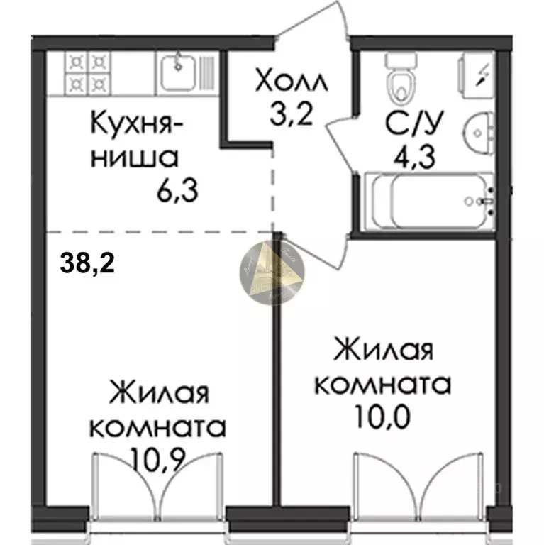 1-к кв. Санкт-Петербург наб. Обводного Канала, 169 (38.2 м) - Фото 2