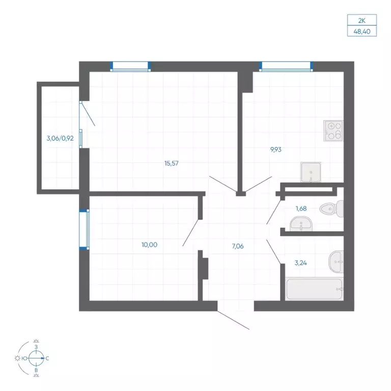 2-к кв. Челябинская область, Челябинский городской округ, пос. ... - Фото 1