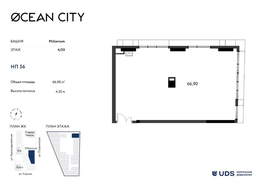 Помещение свободного назначения в Удмуртия, Ижевск Пушкинская ул. (67 ... - Фото 1
