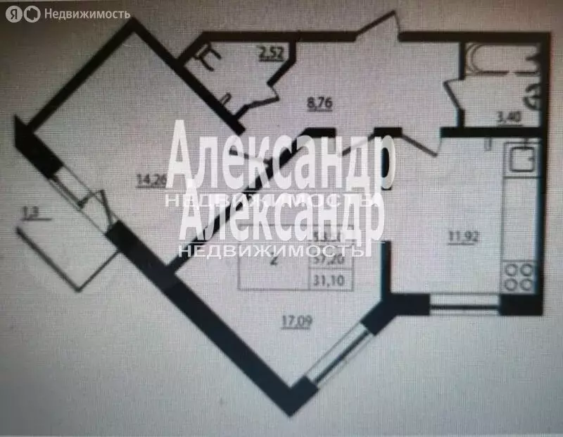 2-комнатная квартира: Мурино, улица Шоссе в Лаврики, 78к3 (56.8 м) - Фото 2