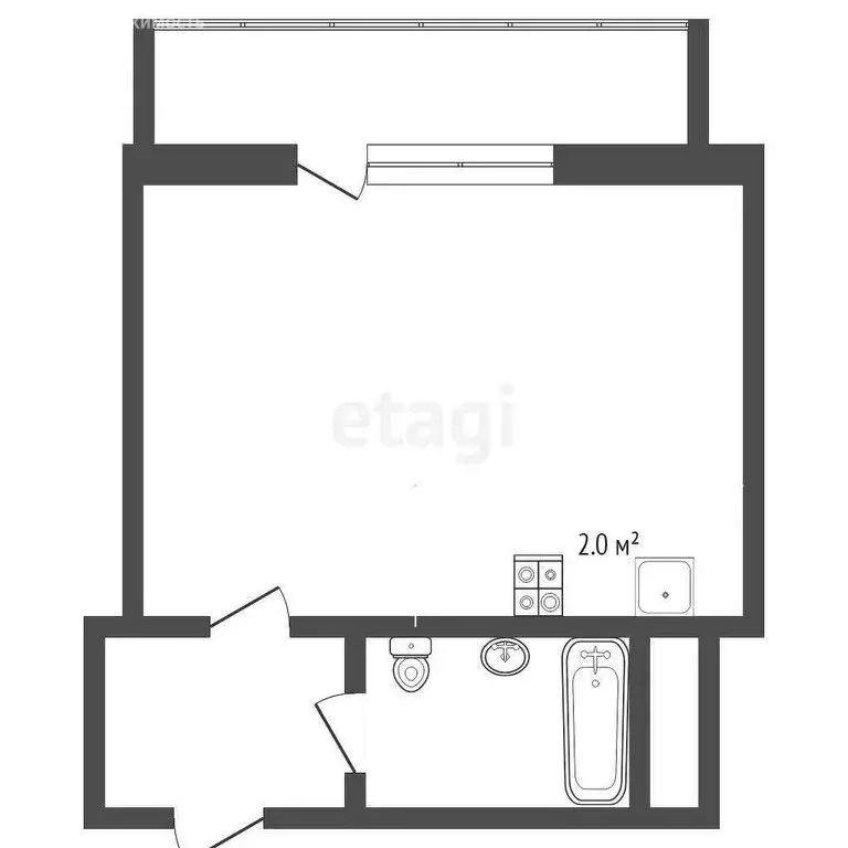 Квартира-студия: Тюмень, Кремлёвская улица, 112к4 (26.3 м) - Фото 1