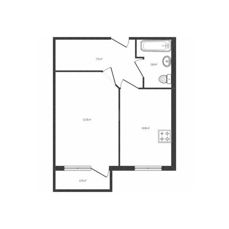 1-к кв. Брянская область, Брянск ул. Желябова, 47 (36.7 м) - Фото 2