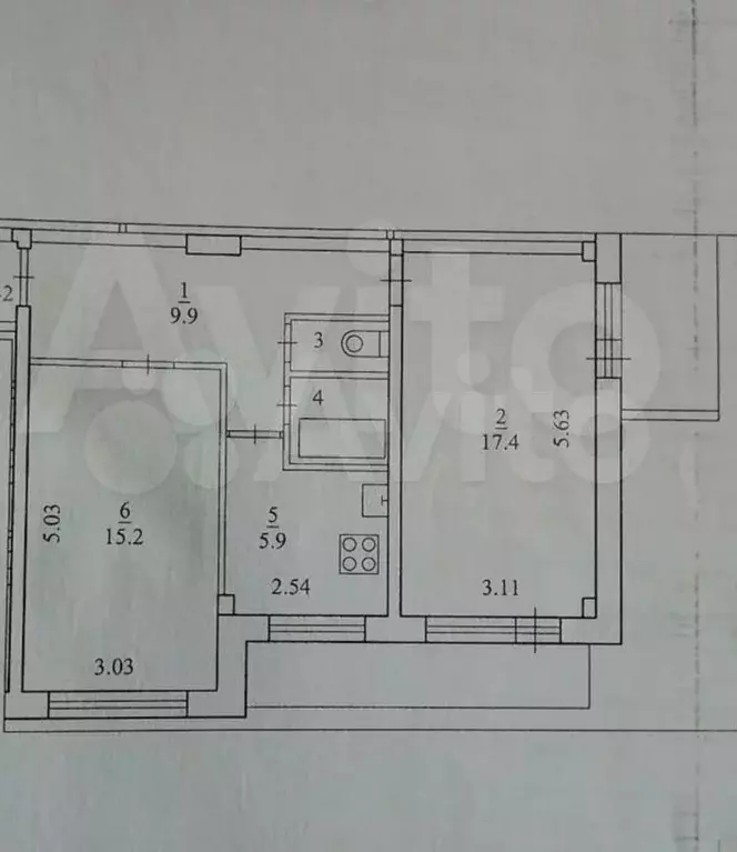 2-к. квартира, 52 м, 8/9 эт. - Фото 0