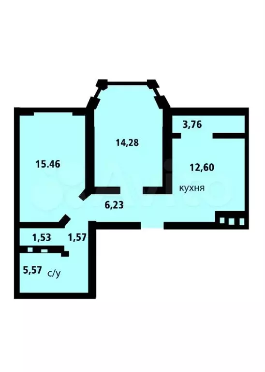 2-к. квартира, 60 м, 7/17 эт. - Фото 0