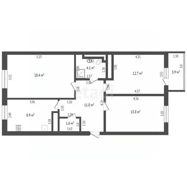 3-к кв. Краснодарский край, Анапа ул. Краснозеленых, 12Б (74.4 м) - Фото 2