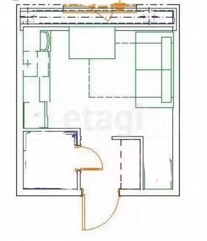 Квартира-студия, 13 м, 2/5 эт. - Фото 0