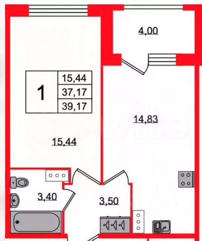 1-к кв. Санкт-Петербург Планерная ул., 87к1 (39.0 м) - Фото 0