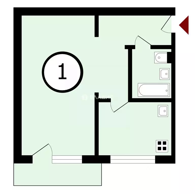 1-к кв. Владимирская область, Судогда Коммунистическая ул., 3 (29.3 м) - Фото 2