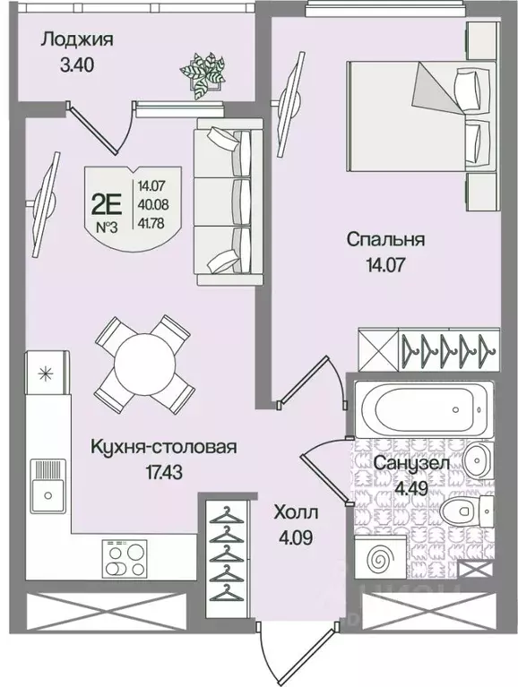 1-к кв. Ленинградская область, Всеволожский район, Бугровское ... - Фото 1