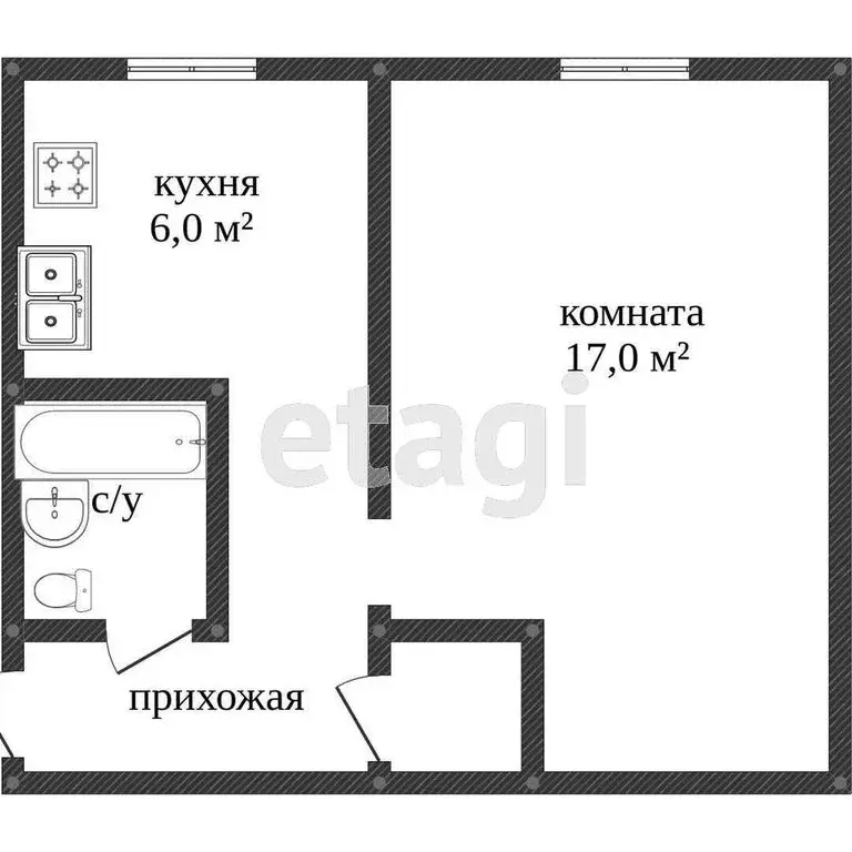 1-комнатная квартира: Кострома, улица Димитрова, 4 (30.6 м) - Фото 0