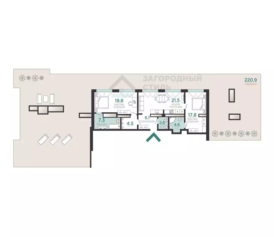 2-комнатная квартира: Санкт-Петербург, Миргородская улица, 1 (84.2 м) - Фото 1