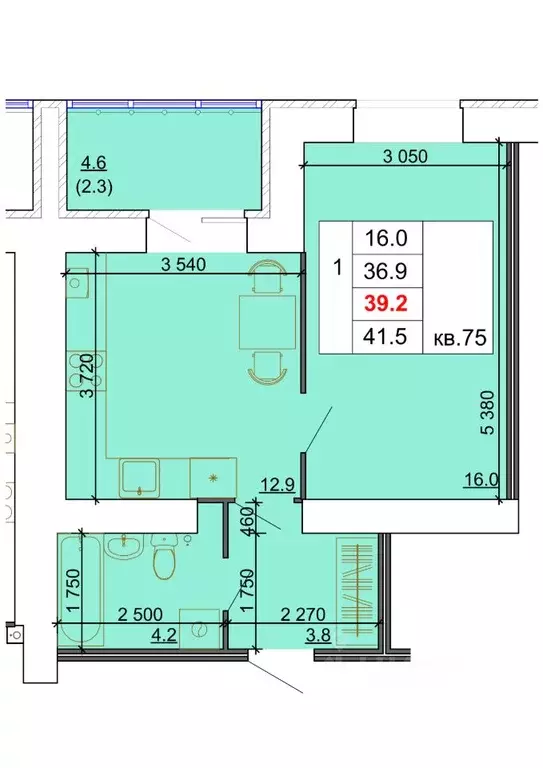 1-к кв. Костромская область, Кострома Давыдовский-2 мкр, Лесной ... - Фото 1
